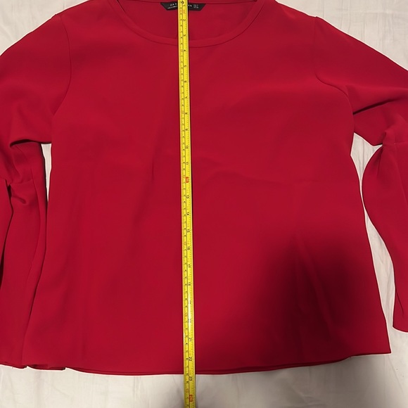 Zara Red Peplum sleeve top in size Medium - Picture 12 of 13